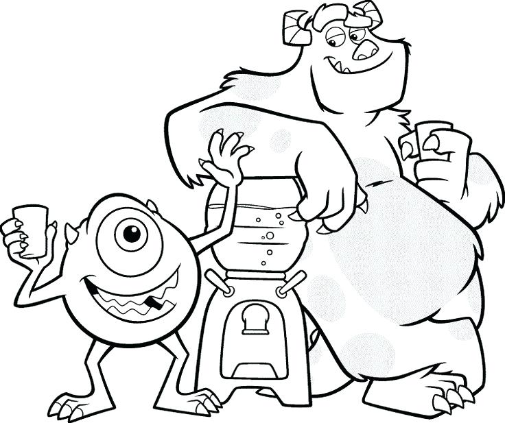 736x617 Monsters Inc Para Colorear Monsters Inc Colouring Pages Coloring