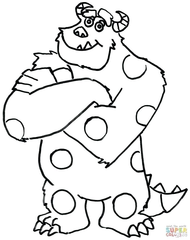 728x918 Monsters University Coloring Pages Medium Size Of Monsters