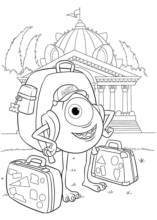 600x840 Coloring Monsters University Coloring Pages Monsters Sea Monster