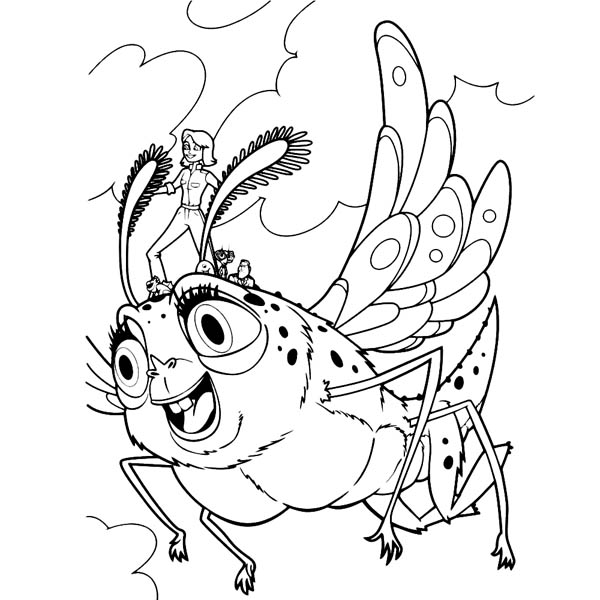 600x600 Susan Ride Insectosaurus In Monster Vs Aliens Coloring Page