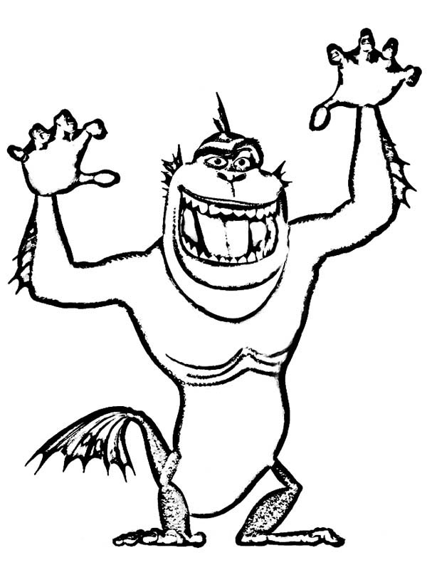 600x800 The Missing Link From Monster Vs Aliens Coloring Page Color Luna
