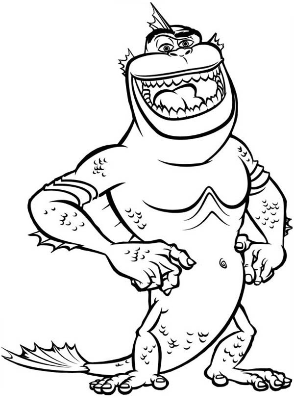 600x840 The Missing Link Is Laughing In Monster Vs Aliens Coloring Page