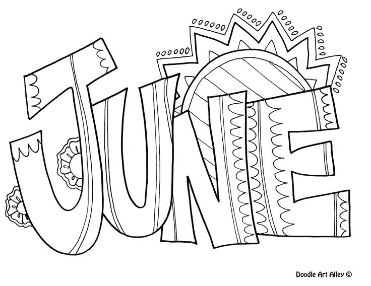 736x568 June Coloring Pages Months Of The Year Doodle Art Coloring Pages