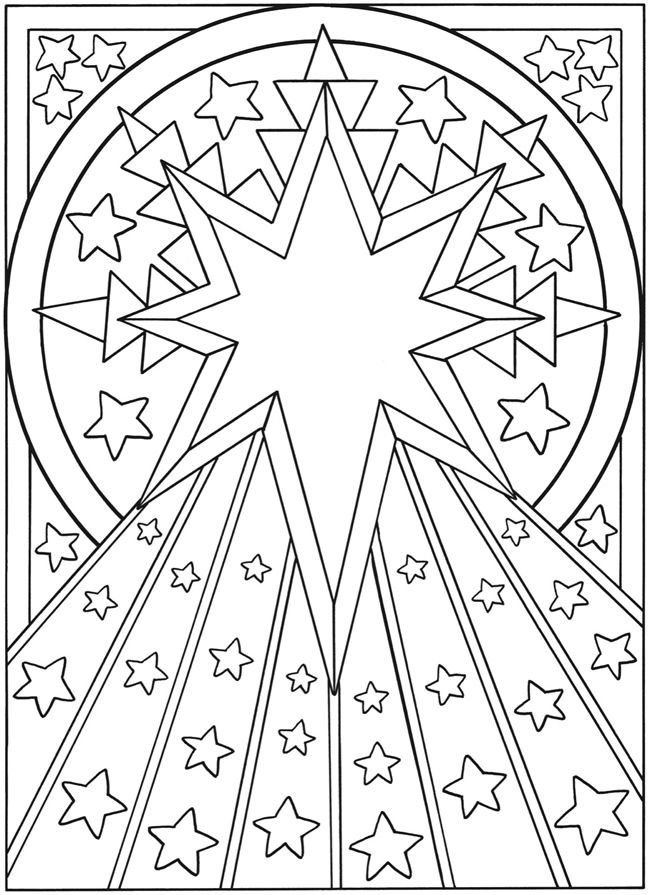 Moon And Stars Coloring Pages