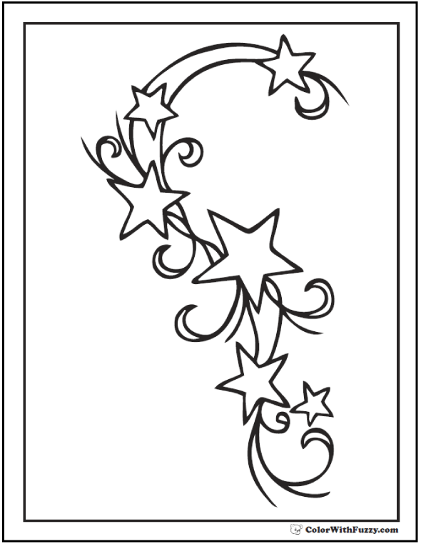 590x762 60 Star Coloring Pages Customize And Print Pdf