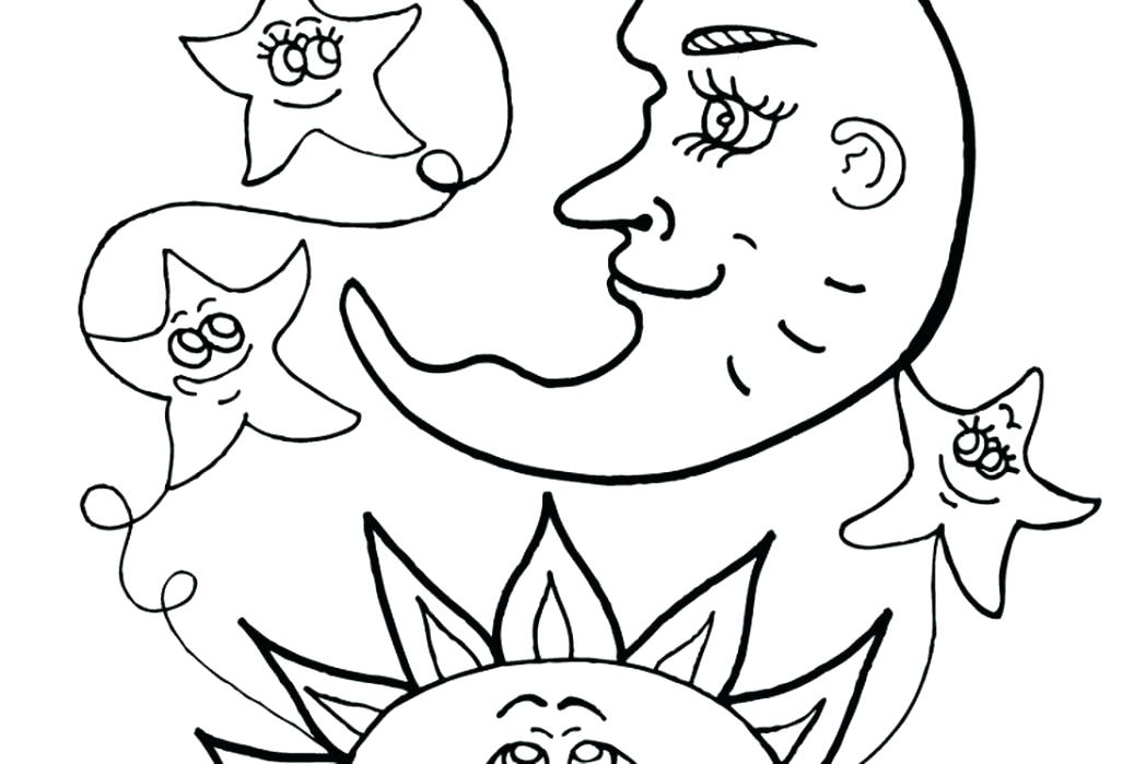 1048x699 Pictures Of Stars To Color Stars Coloring Pages For Sun Moon