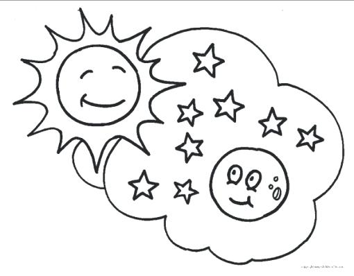 510x398 Free Printable Moon And Stars Coloring Pages Elegant Or Sun