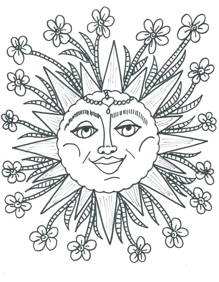 736x947 Moon And Stars Coloring Pages Printable Stars And Moon Coloring