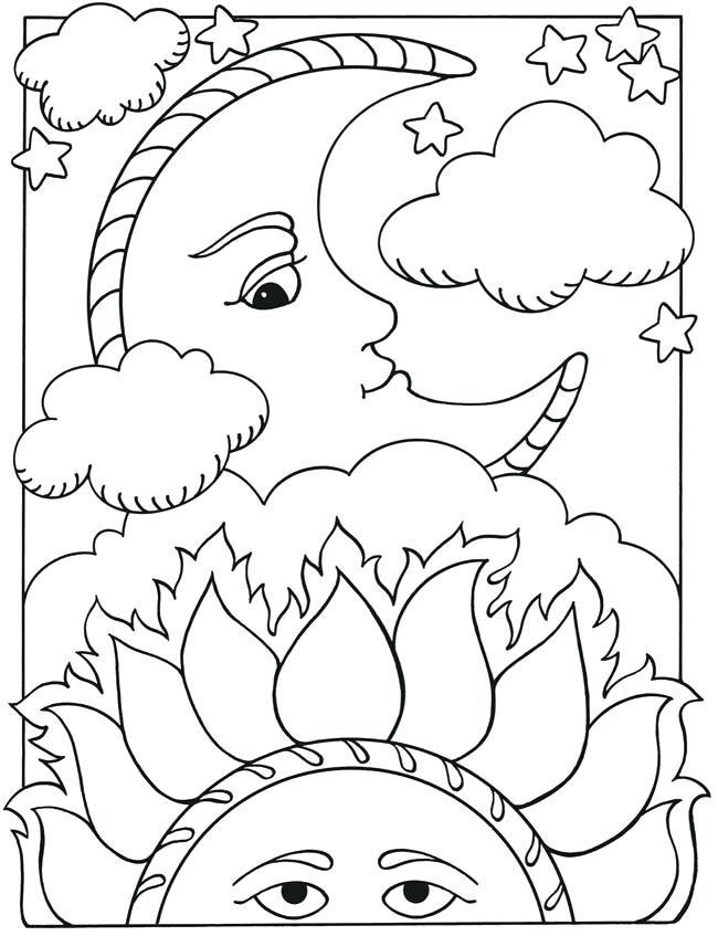 650x847 Sun And Moon Coloring Pages Sun Moon Dragon Yin Yang Coloring Sun