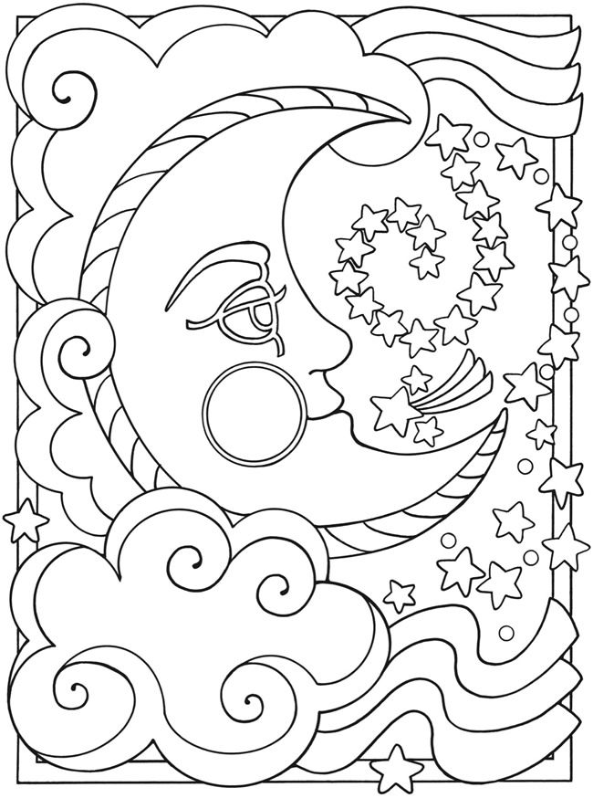 650x874 Free Printable Moon Coloring Pages For Kids
