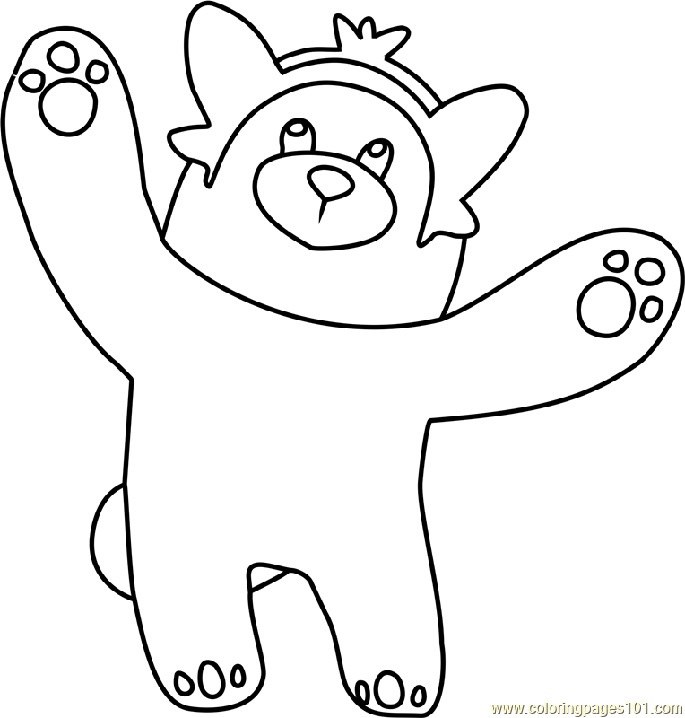 764x800 Bewear Pokemon Sun And Moon Coloring Page