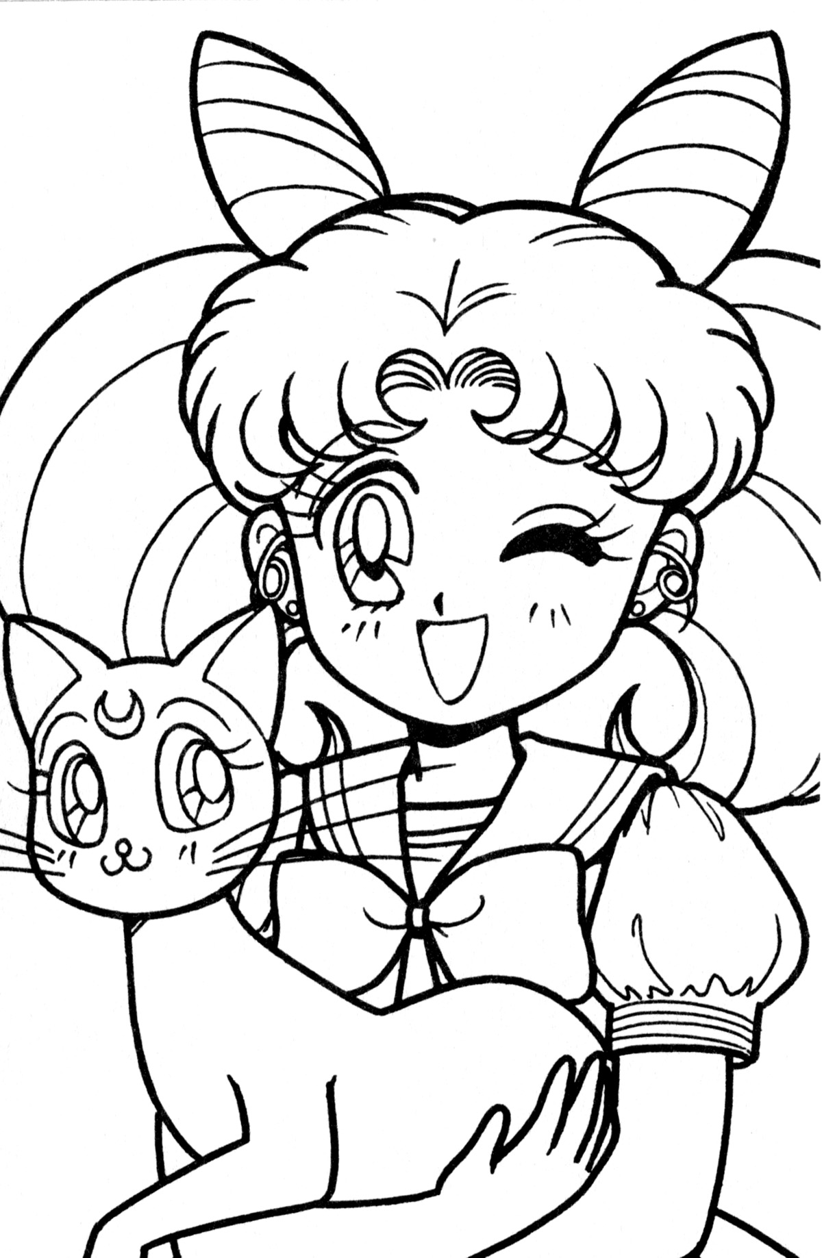 1200x1837 Chibi Sailor Moon Coloring Pages For Throughout Bookmo On Sailor