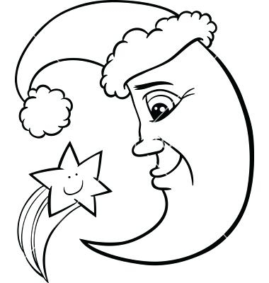 Moon Coloring Pages For Preschoolers