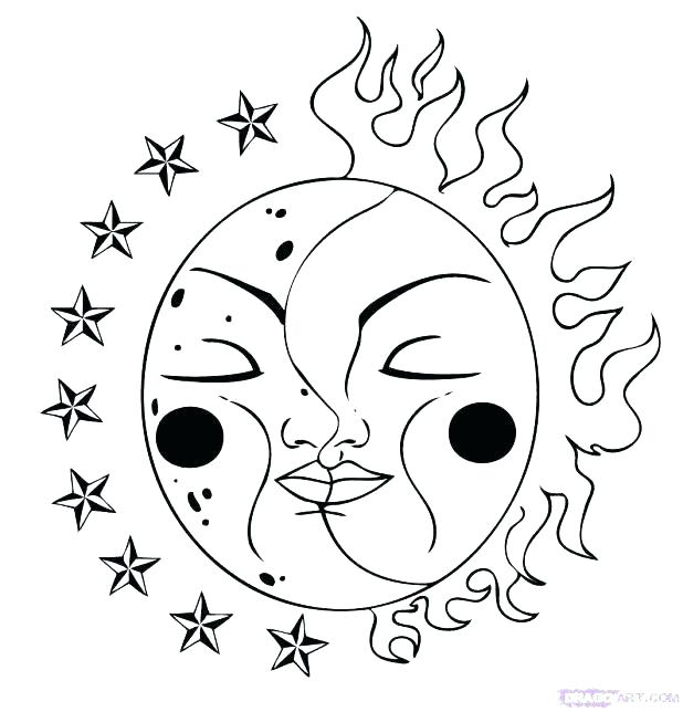 618x644 Moon Coloring Pages Moon Coloring Pages With Page Full Moon