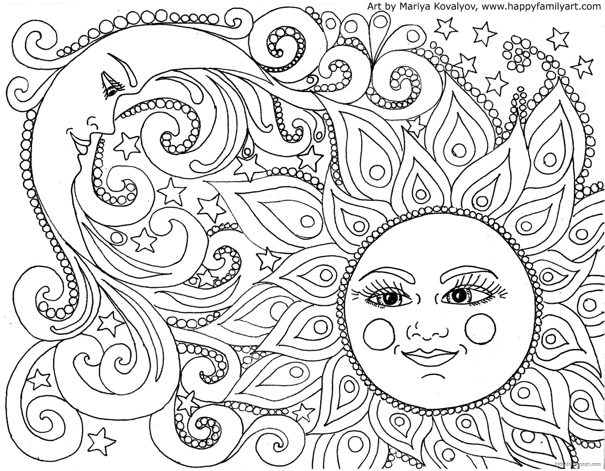 2000x1556 Coloring Pages Sun And Moon Coloring Pages Moon
