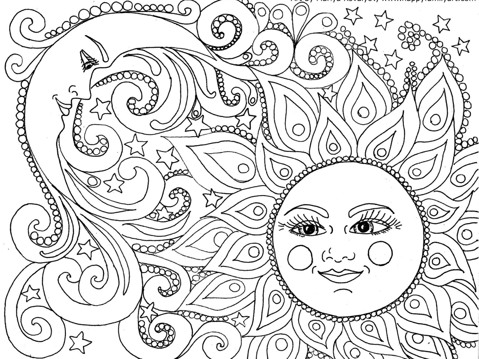 1600x1200 Clever Moon Coloring Pages L3fum8n And Stars Forlts Festival