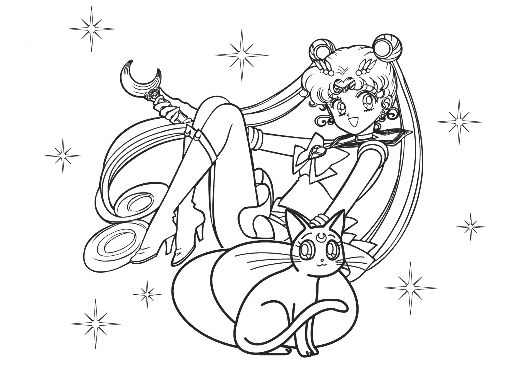 Moon Phases Coloring Pages