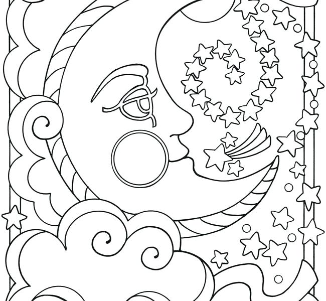 650x600 Moon Coloring Pages Sun And Moon Coloring Pages Full Moon