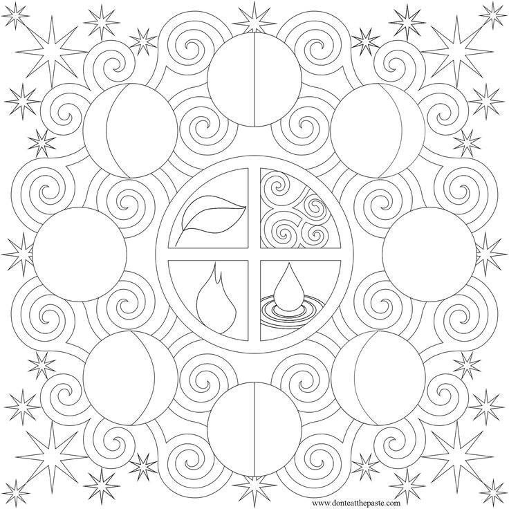 736x736 Moon Phases Coloring Page Moon Colouring Moon