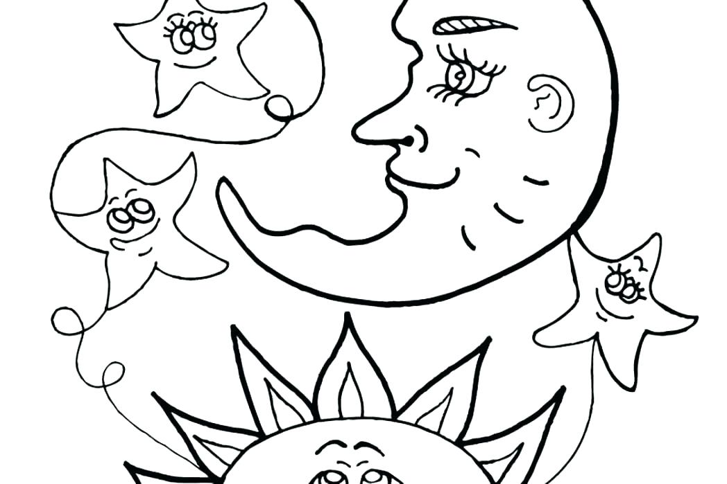 1048x699 Coloring Page Moon