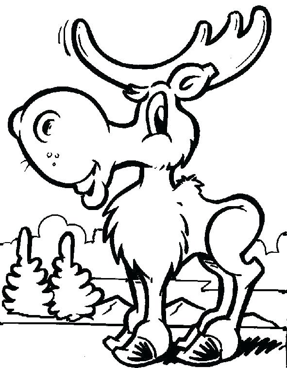 591x757 Moose Coloring Pages Printable Professional