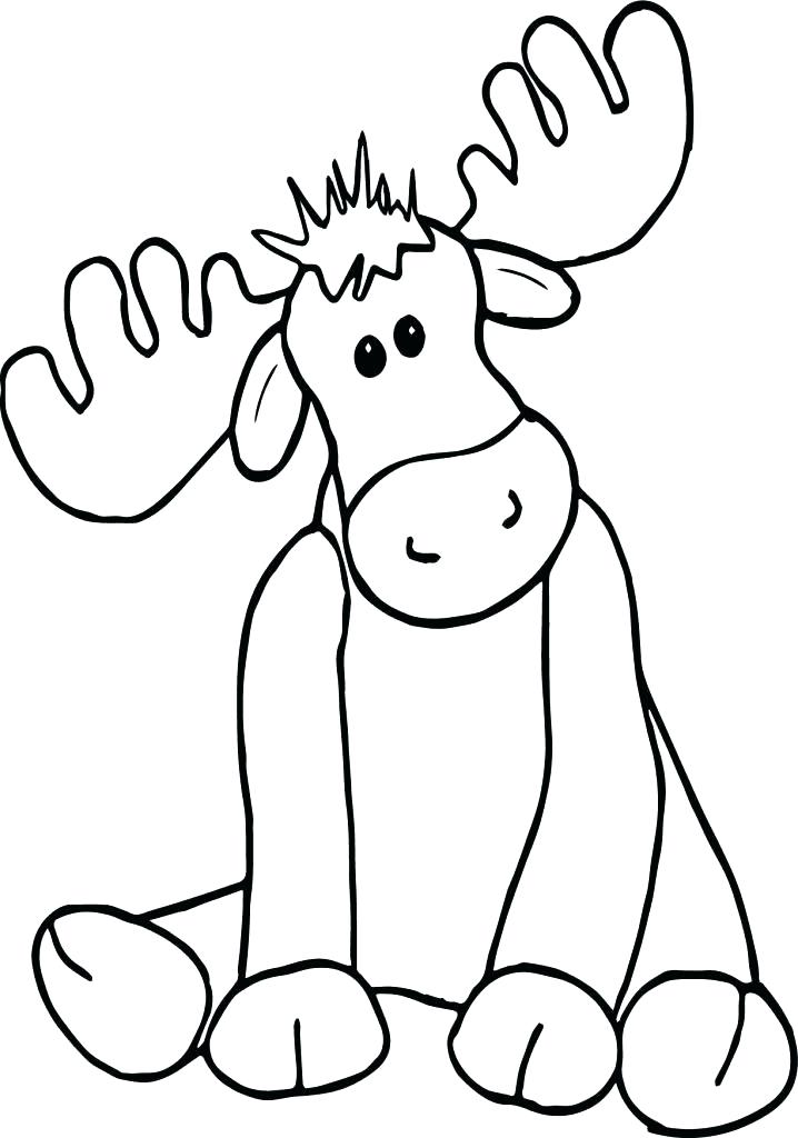 718x1024 Moose Coloring Pictures Moose Coloring Pages Bull Moose Coloring