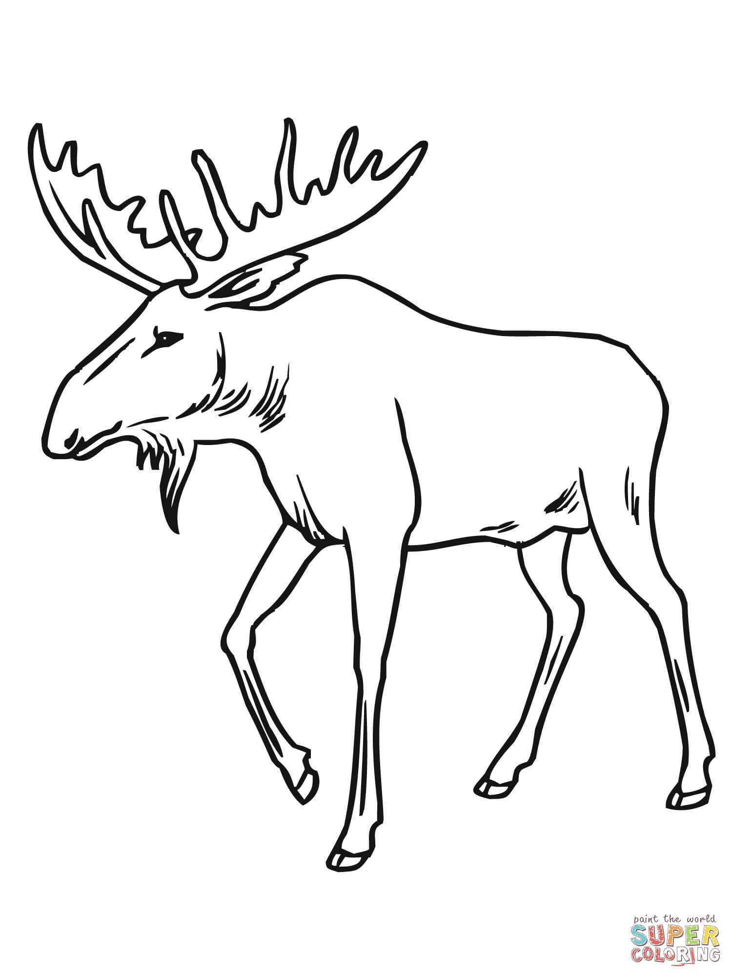 1500x2000 Free Printable Moose Coloring Pages For Kids Animals Christmas