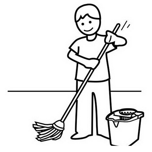 640x640 Best Photos Of Mop Coloring Page