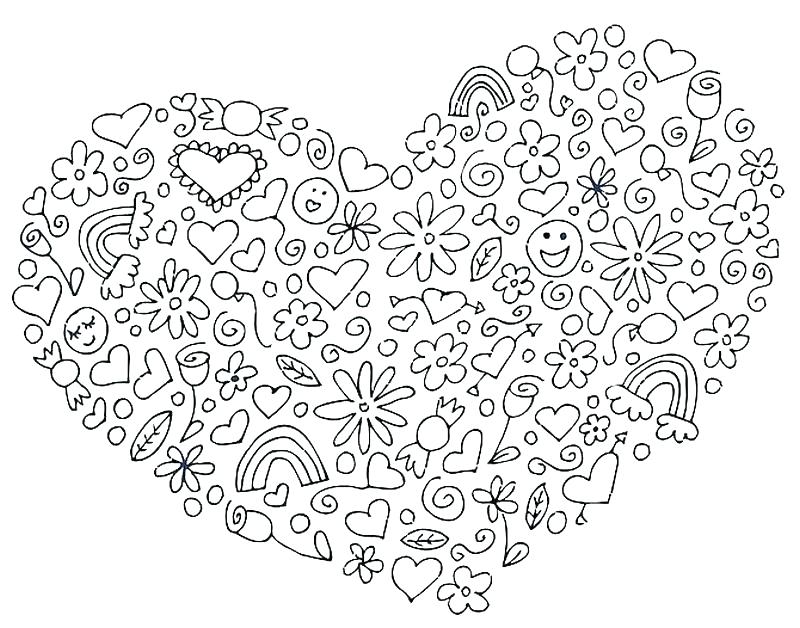800x628 Coloring Pages Heart Valentines Day Hearts Coloring Pages Heart St