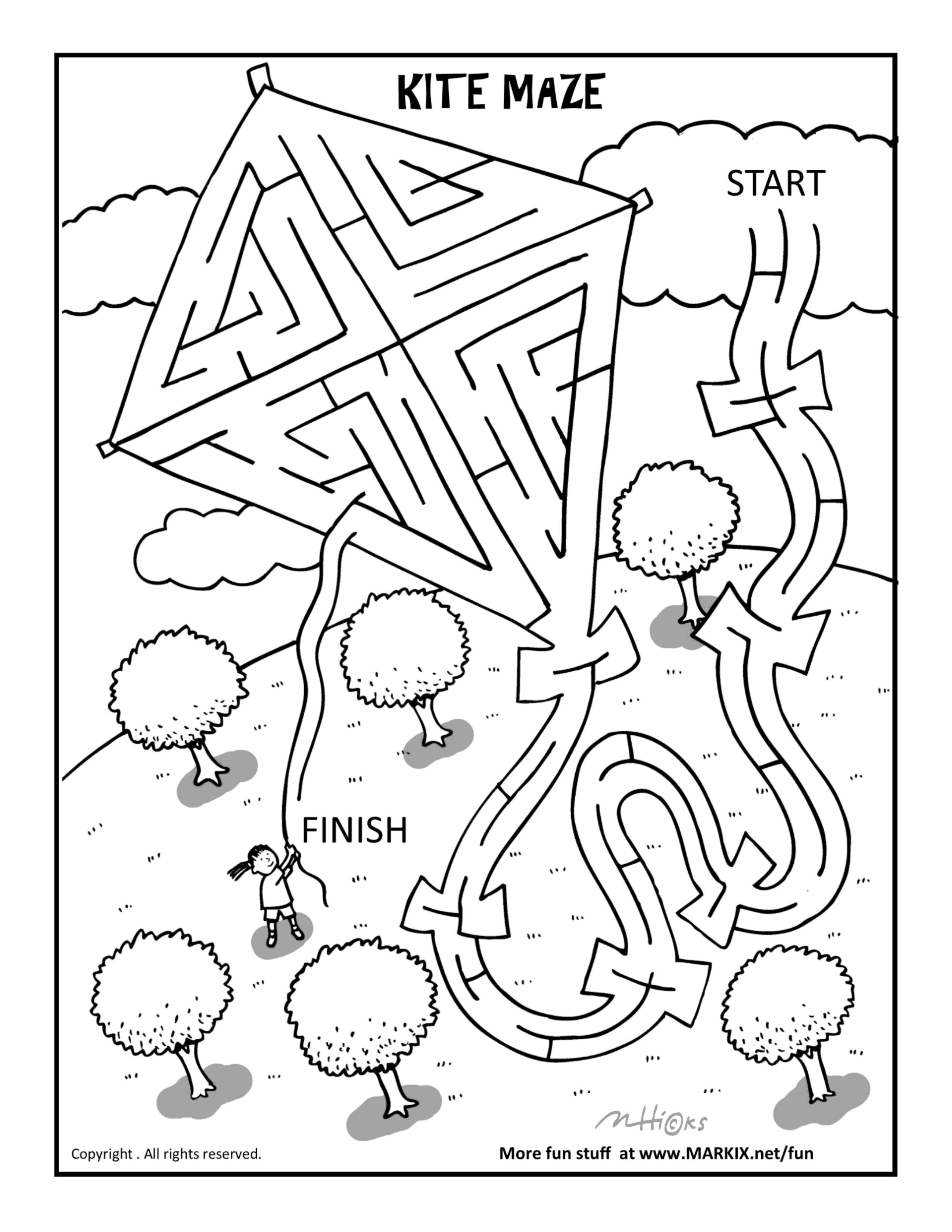 2550x3300 Magical Morning Maze Coloring Page