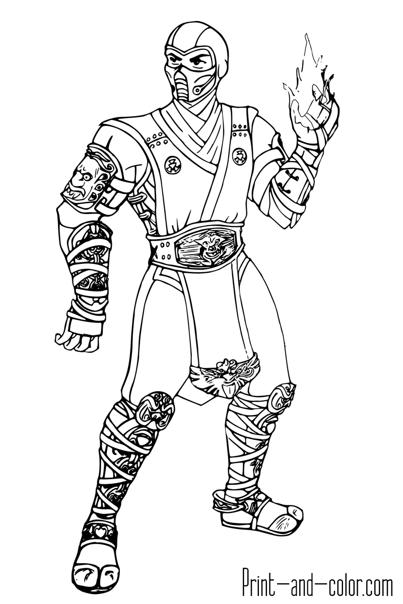 800x1200 Mortal Kombat Coloring Pages Print And Color Com New Studynow Me