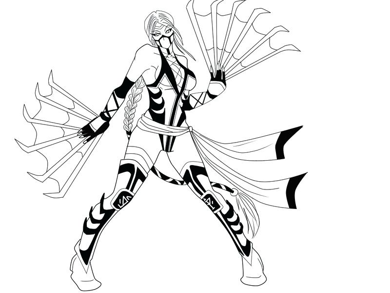 800x600 Kitana Mortal Kombat Coloring Pages Printable To Sweet Page Pict