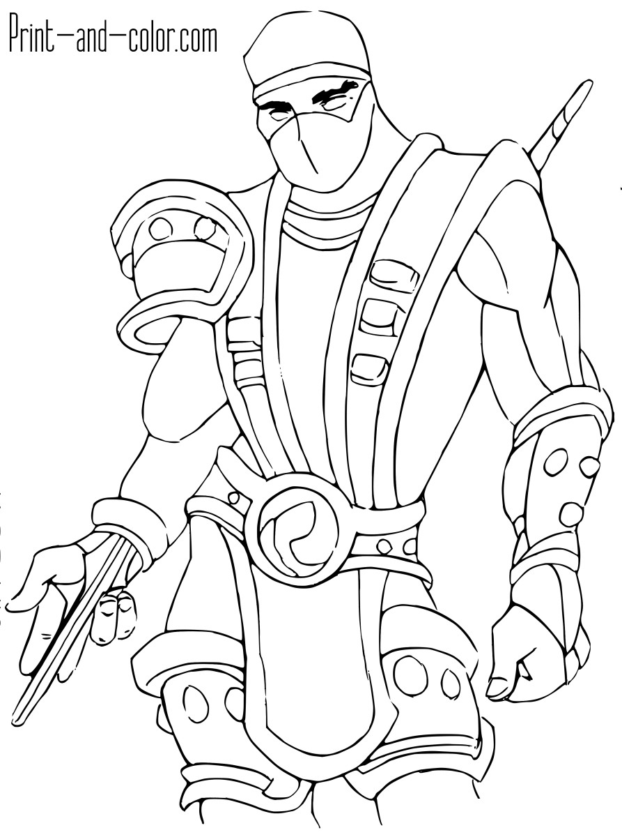 893x1200 Mortal Kombat Coloring Pages Print And Color Com Tearing X Acpra