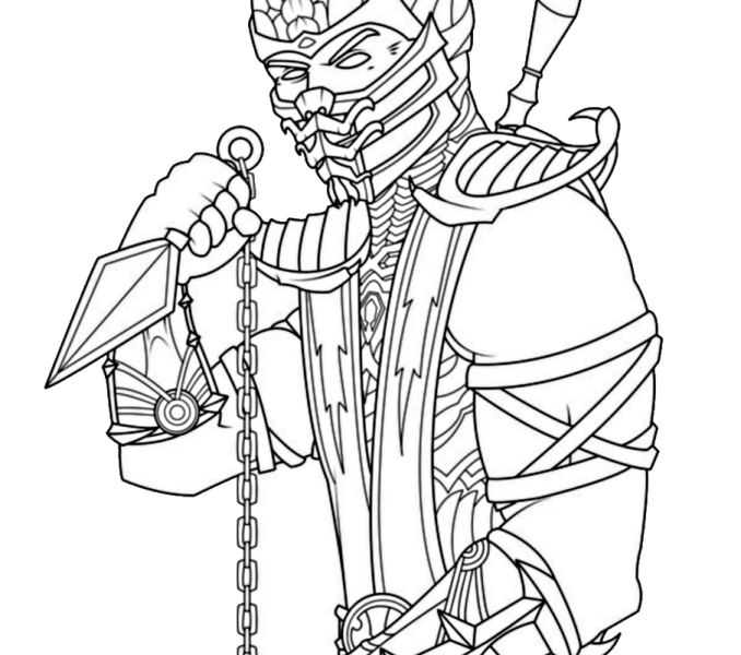 678x600 Scorpion Coloring Pages Mortal Kombat Coloring Pages Mortal Kombat