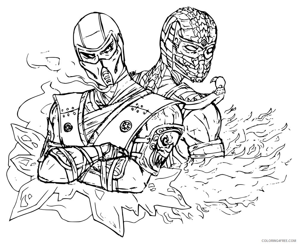 1000x817 Mortal Kombat Coloring Pages