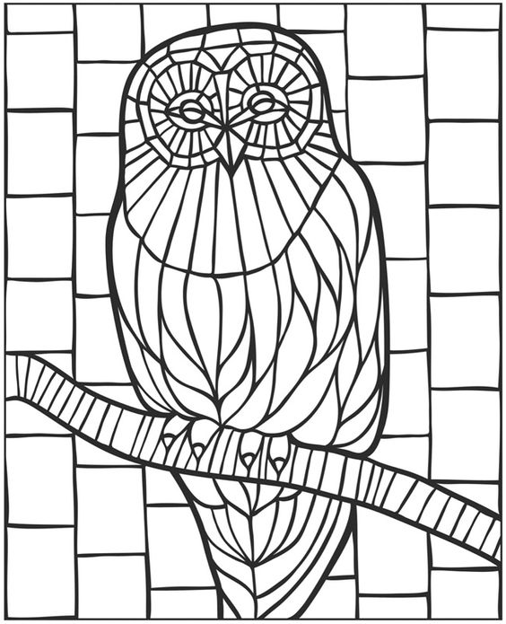 564x695 Mosaic Coloring Pages Of Animals