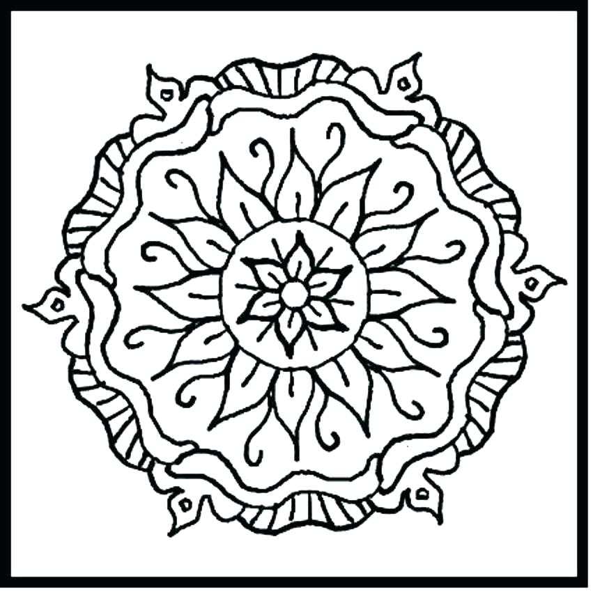851x850 Free Mosaic Coloring Pages Of Mystical Pattern Mosaic Color By