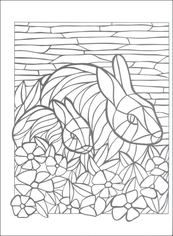 585x800 Mosaic Coloring Pages Adult Printable Mosaic Coloring Pages