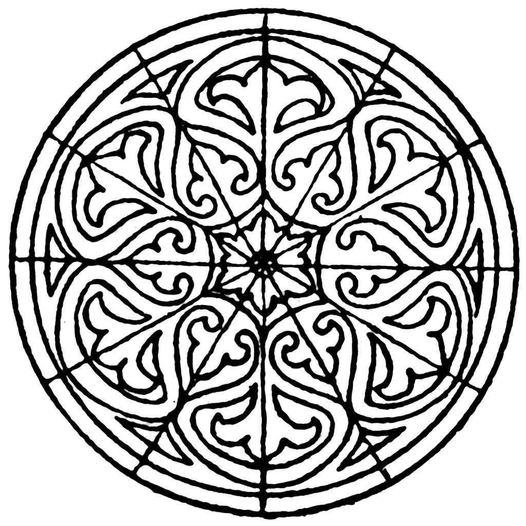 1024x1024 Unique Flower Mosaic Coloring Pages Design Printable Coloring Sheet