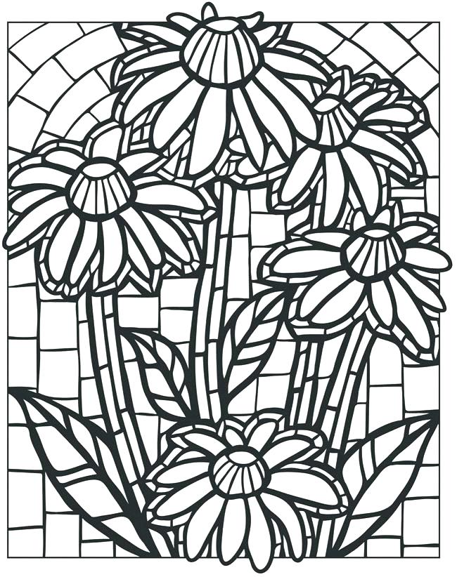 650x822 Printable Mosaic Coloring Book Pages Printable Mosaic Coloring