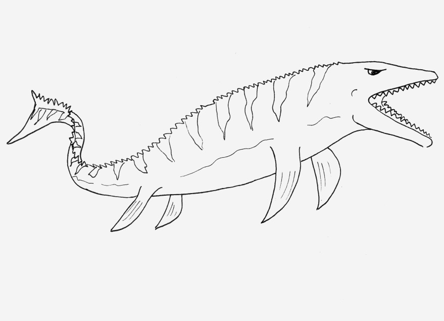 Mosasaurus Coloring Page