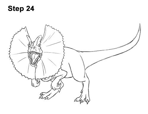 500x386 How To Draw A Mosasaurus From Jurassic World. Simonfagio