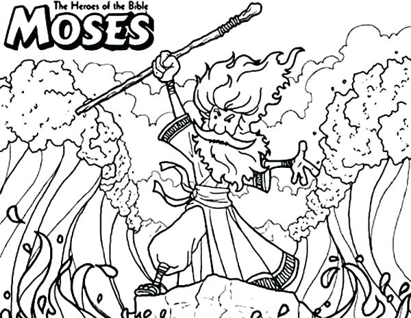 600x464 Moses Coloring Pages Bible Story Burning Bush Coloring Pages Moses