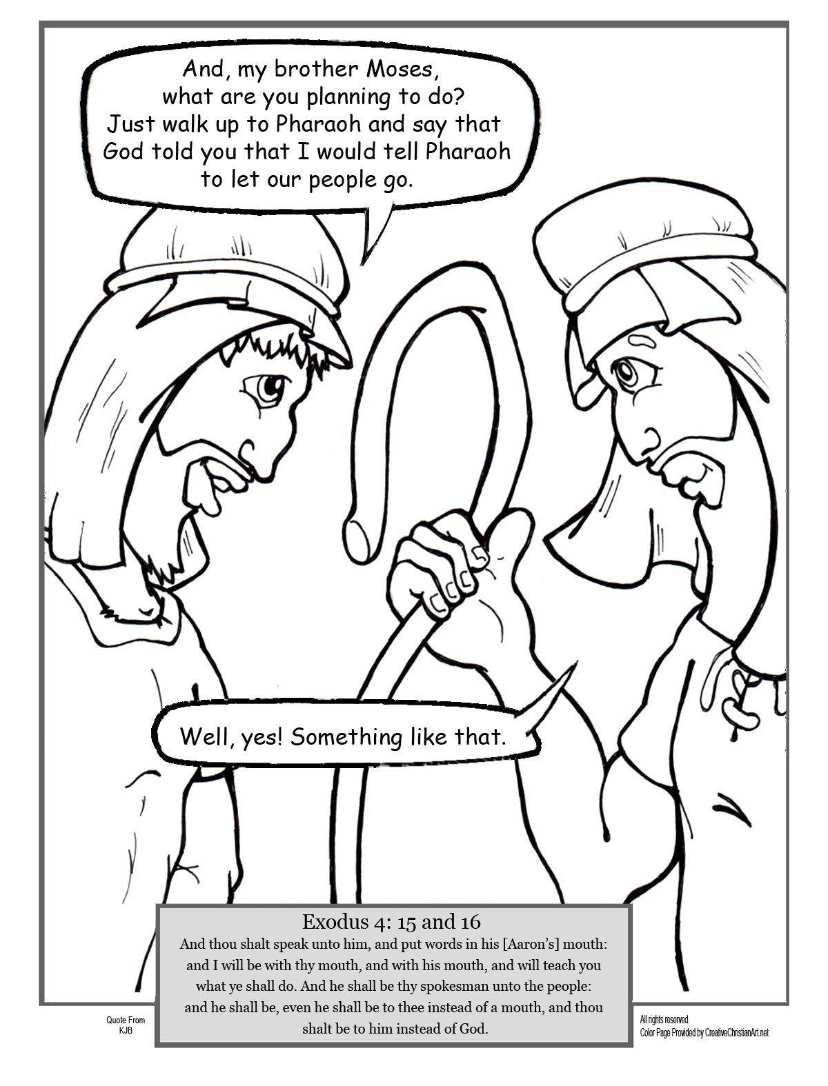 1200x1575 Moses And Aaron Coloring Page