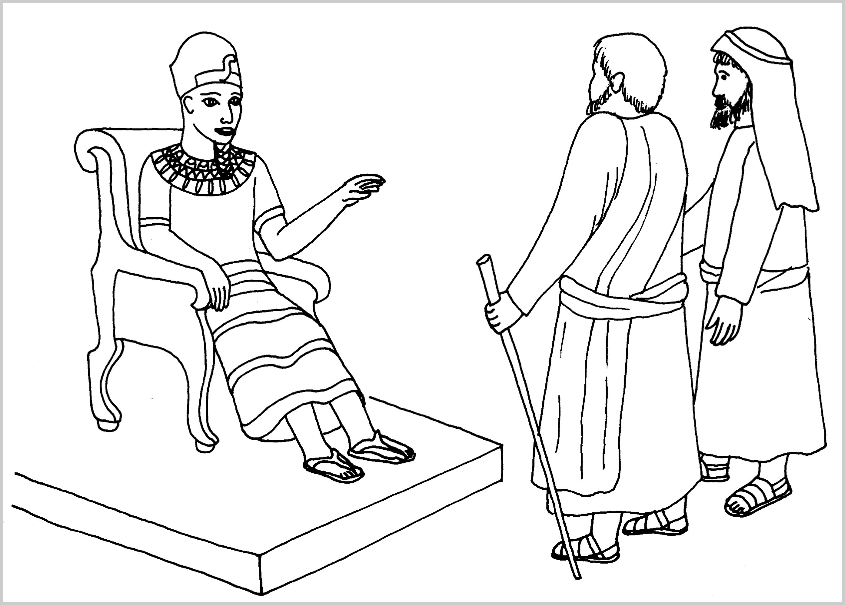 2792x1999 Elegant Pharaoh And Moses Coloring Pages 314186