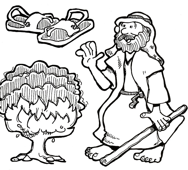 767x695 Moses Burning Bush Kids Bible Study Ideas Burning