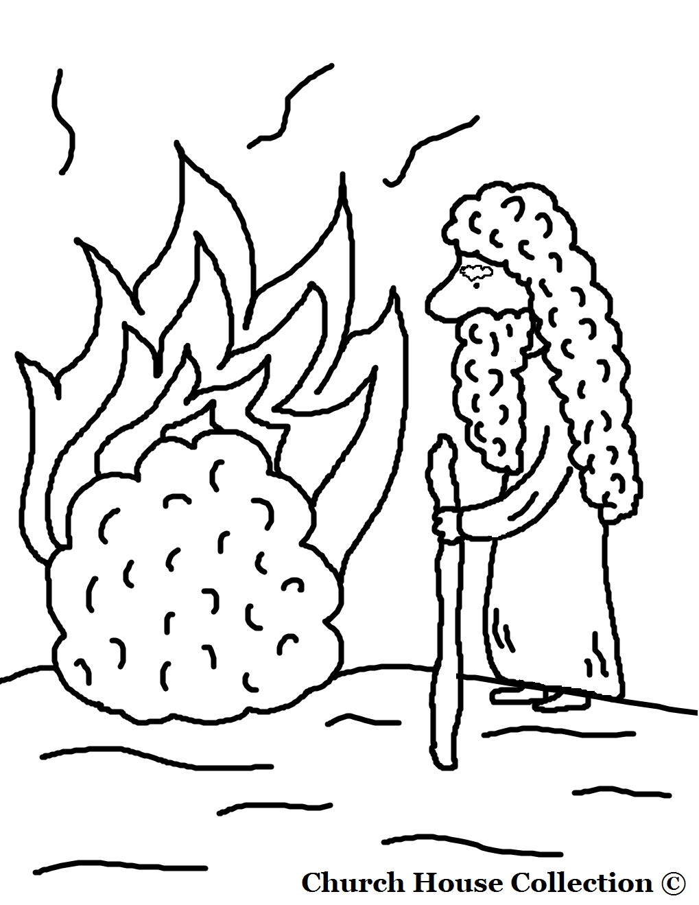 1019x1319 Perfect Moses And The Burning Bush Coloring Pa 5977 Unknown Pages