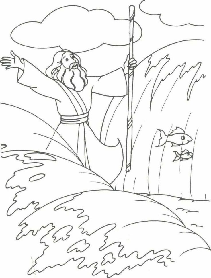 736x970 Just Arrived Moses And The Red Sea Coloring Page Parting Of Many