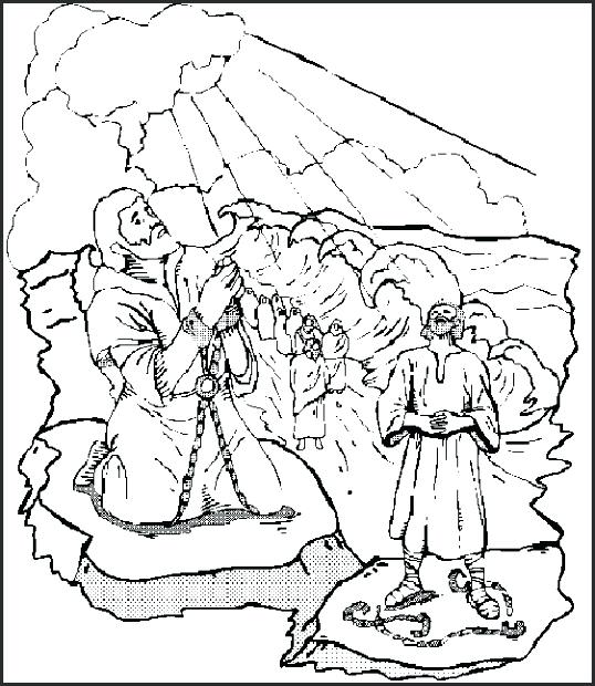 538x620 Moses Parting The Red Sea Coloring Page On Coloring Pages Moses