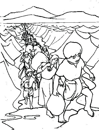 400x522 Moses Crossing The Red Sea Coloring Page Sendflare.co